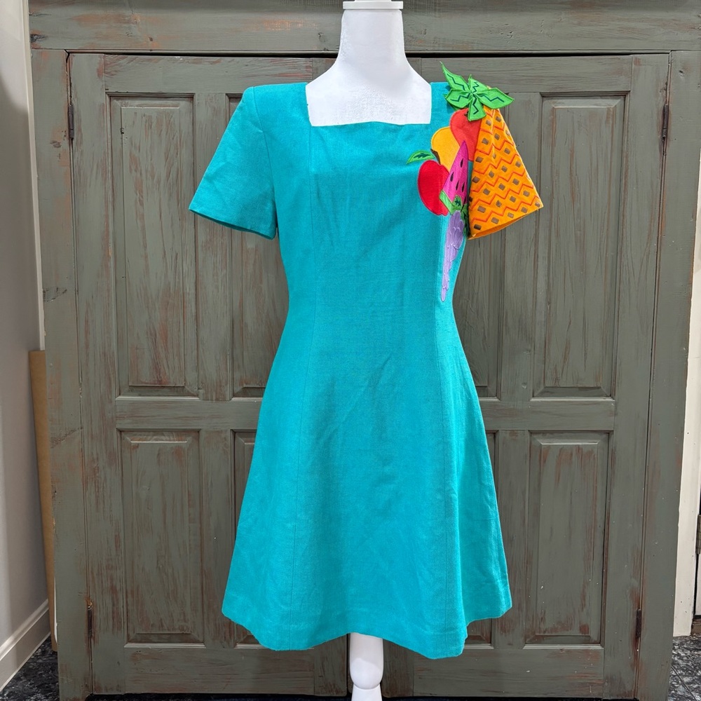 Vintage Deborah Laws Mini Dress Embroidery 8